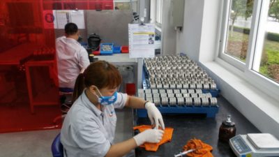 Worker in Vietnam working in casting components gtr international cast technology